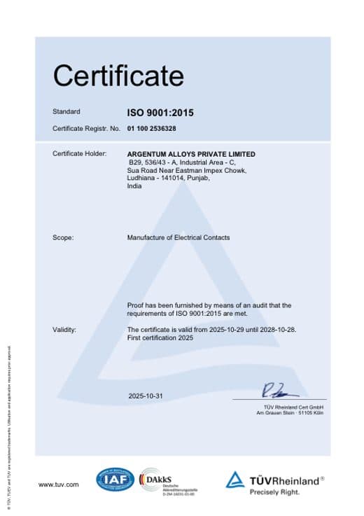 ISO 9001:2015 certificate preview